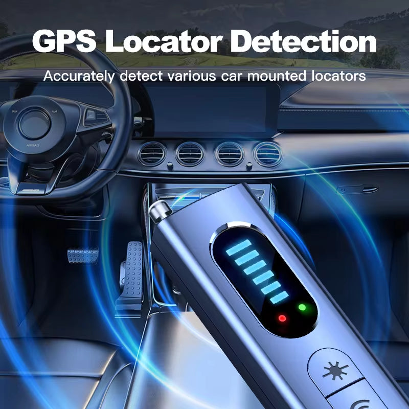 Hidden Camera Detector Anti-Spy Car GPS Tracker Listening Device Bug RF Wireless All Signal Scanner Gadget Security Protection