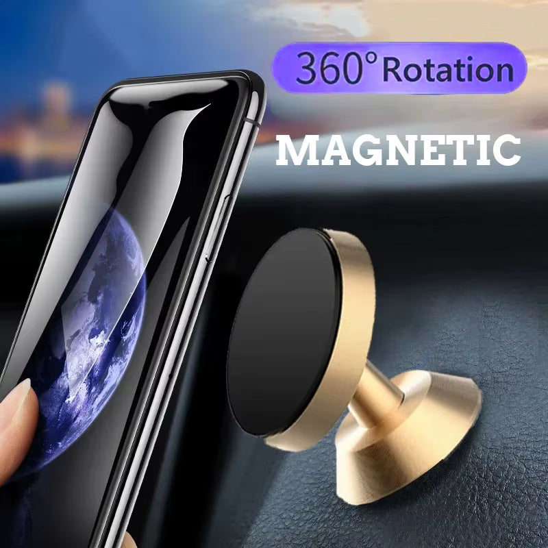 Car Magnetic Phone Holder Auto Dashboard 360° Rotation Cell Phone Stand Universal Mobile Phone GPS Support Iphone Xiaomi Huawei