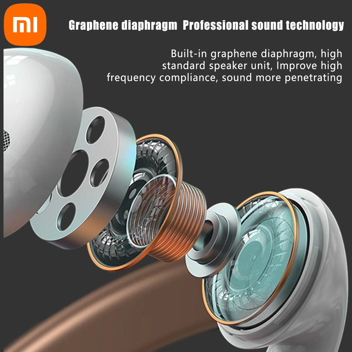 XIAOMI AP05 True Wireless Earphone Buds5 HIFI Stereo Sound Bluetooth5.3 Headphone  Sport Earbuds with Mic for Android Ios