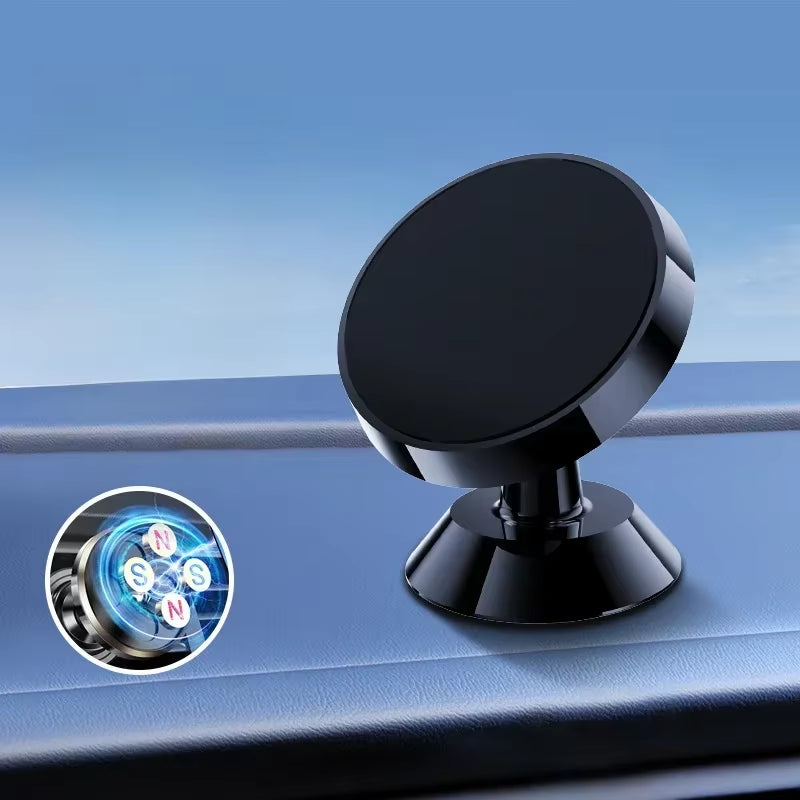 Car Magnetic Phone Holder Auto Dashboard 360° Rotation Cell Phone Stand Universal Mobile Phone GPS Support Iphone Xiaomi Huawei