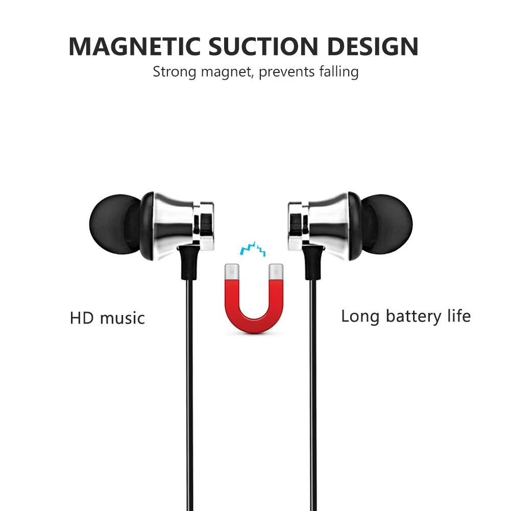 Magnetic Wireless Bluetooth 4.2 Earphone Stereo Sport Earbuds In-Ear Noice Cancelling Headset with Mic Headphone for Smart Phone